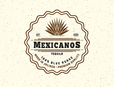Logo vintage design for Mexicanos Tequila | Logo V2 brand identity branding design graphic design logo print typography vector