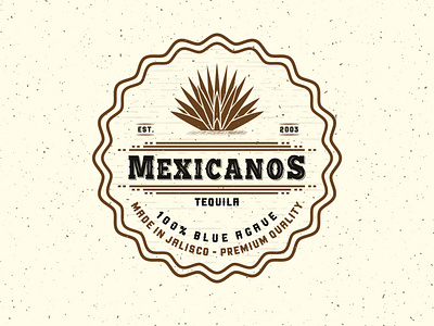 Logo vintage design for Mexicanos Tequila | Logo V2