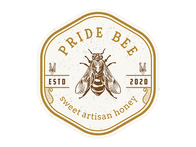 Logo design for Pride Bee - Honey Crafted