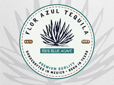 "Flor Azul Tequila" logo design