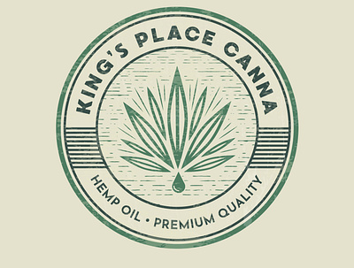 Vintage & retro badge logo design for Hemp Oil brand identity cannabis cannabis logo cbd cbd logo cbd oil cbd packaging design graphic design hemp hemp logo hemp oil logo