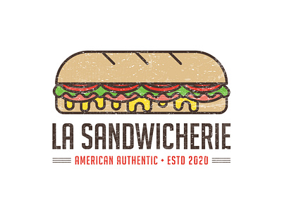 Vintage and retro logo design for a sandwich shop brand identity branding design fastfood fastfood logo food foodlogo graphic design logo sandwich sandwiches