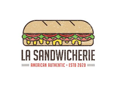 Vintage and retro logo design for a sandwich shop