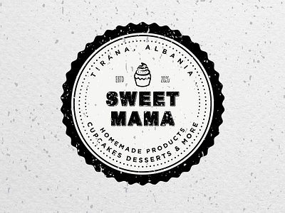 Sweet Mama | A vintage and retro logo for cupcakes