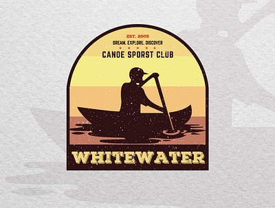 Vintage badge logo design for a Canoe Club branding canoe canoeing graphic design graphicdesigner kanoe logo logodesigner logodesignersclub logodesigns