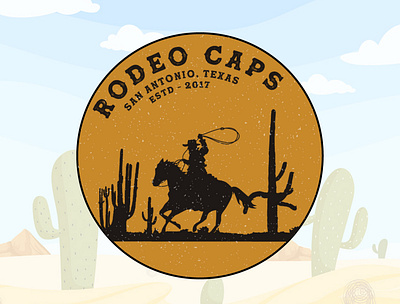 Rodeo Caps, a western concept patch design. branddesigner graphic design graphicdesigner logo logodesigner logodesignersclub patch patch design patches wear western