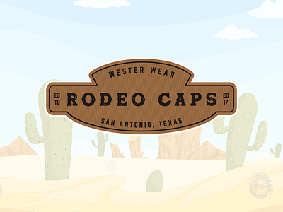 Rodeo Caps, a western concept patch design.