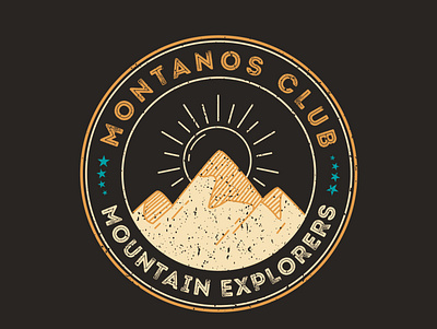 A vintage illustration badge for Mountain Club. camping camping logo logodesigner machu picchu mountain mountain bike mountain logo nature nature logo peru