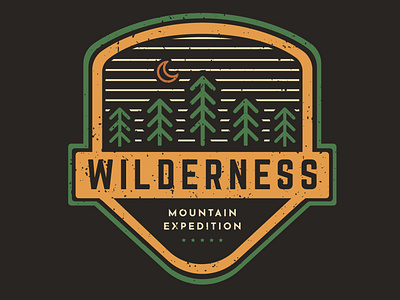 Badge style of Wilderness illustration