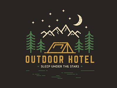 Outdoor Hotel. A part of the adventure illustration. adventure branddesigner branding branding agency branding design camping camping logo graphicdesigner hotel hotel booking hotel branding logo designer logodesign logos