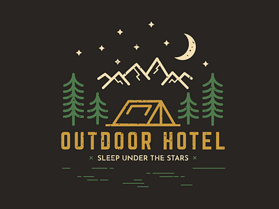 Outdoor Hotel. A part of the adventure illustration.