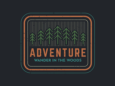 Adventure. An illustration badge style for adventurers.