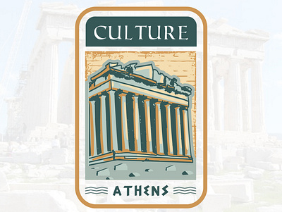 Badge illustration is for the city of Athen. athena athens athens photography badge badge design badge logo badgedesign badges brand identity branding design graphic design graphicdesigner greece logo