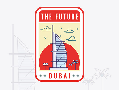 Badge illustration for the amazing city of Dubai badge badge design badge logo badgedesign badges dubai dubai designer dubai vacancies illustraion illustration design logo logo designer logos stamp stamp design