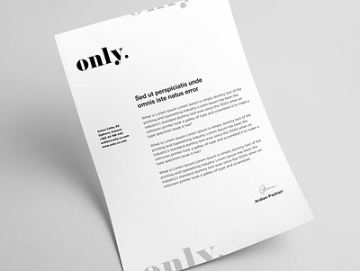 Corporate Identity for Only. - Creative Studio brand identity branddesigner branding branding agency branding design design graphic design graphicdesigner graphicdesigners letterhead letterhead design letterhead template letterhead logo logo logodesigner