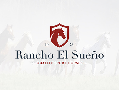 Proposal wordmark logo design for "Rancho El Sueño". branddesigner branding graphic design graphic designer graphicdesigner horse horse logo horse racing horses horseshoe illustration logo logo designer logodesign logodesigner ranch ranchlogo