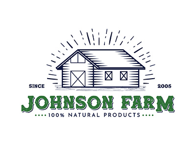 Vintage logo concept design for Johnson Farm agricultural agriculture agriculture logo brand designer brand identity branddesigner branding farm farm logo farmer farmers farming graphic design graphic designer graphicdesigner logo designer logodesigner