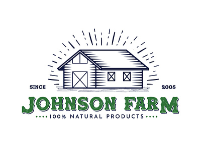 Vintage logo concept design for Johnson Farm