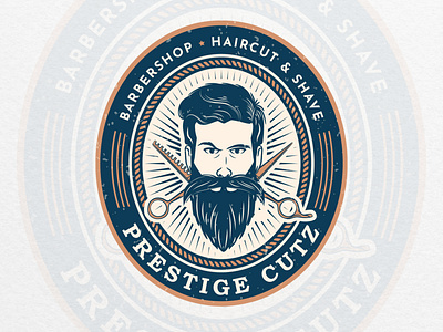 Prestige Cutz Barbershop barber barber logo barber shop barbers barbershop barbershop logo branddesigner branding graphic design graphicdesigner logo logo designer logodesigner