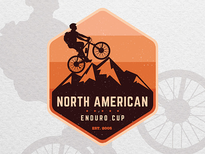 Vintage badge logo design for a mountain bike club