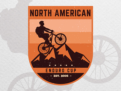Vintage badge logo design for a mountain bike