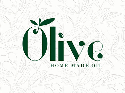 Olive typography concept logo design.