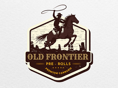 Old Frontier Pre-Rolls, premium cannabis brand identity branding camping cbd cbd logo cbd oil cbd packaging cbdoil graphic design illustration logo logo designer logodesigner marijuana marijuana logo typography vector