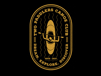 Two Paddlers, a canoe club. boat boat logo boating boats brand identity branding canoe canoe logo canoeing graphic design kayak kayaking logo logodesigner typography