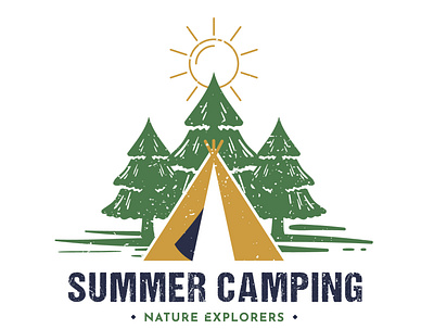 Summer Camping adventure adventurer adventures brand identity branding camper campers camping camping logo graphic design illustration logodesigner outdoor outdoor logo outdoors