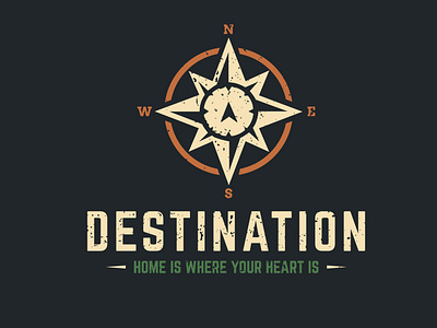 Destination. A vintage illustration for camping adventures