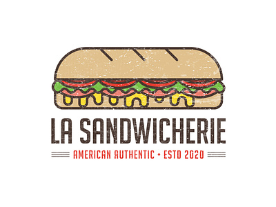A vintage and retro logo design for a sandwich shop
