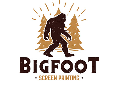 Final logo design for Bigfoot Screen Printing