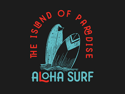 Aloha Surf. A vintage illustration for surfers adventure adventure logo adventure time aloha graphic design graphicdesigner hawai hawaii hawaiian shirt logodesigner outdoor outdoor logo outdoors surf surf logo surfer surfers surfing