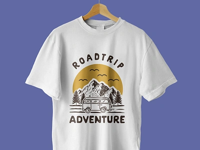 Roadtrip Adventure T-Shirt Design adventure adventureillustration adventurelogo graphic design graphicdesigner hikinglogo illustration logodesigner logoideas logomaker outdoor outdoors teespring tshirt tshirtdesign tshirtdesigner