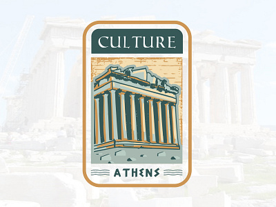 Athens badge design called "CULTURE"