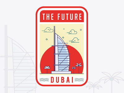 Badge illustration is for the amazing city of Dubai. adventure badge badgelogo branddesigner brandingagency brandingdesigner citylogo citystamp cubailogo dubai dubaicity graphicdesigner logodesigner logoideas logomaker outdoors stamp