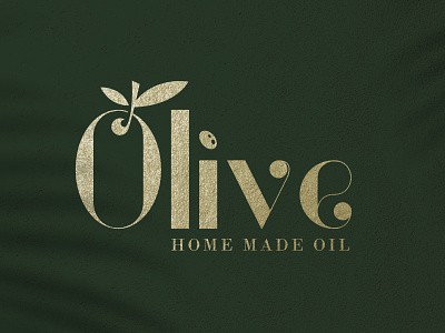 Olive typography concept logo design