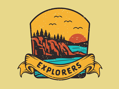 Explorers. Adventure/Outdoors Illustration.