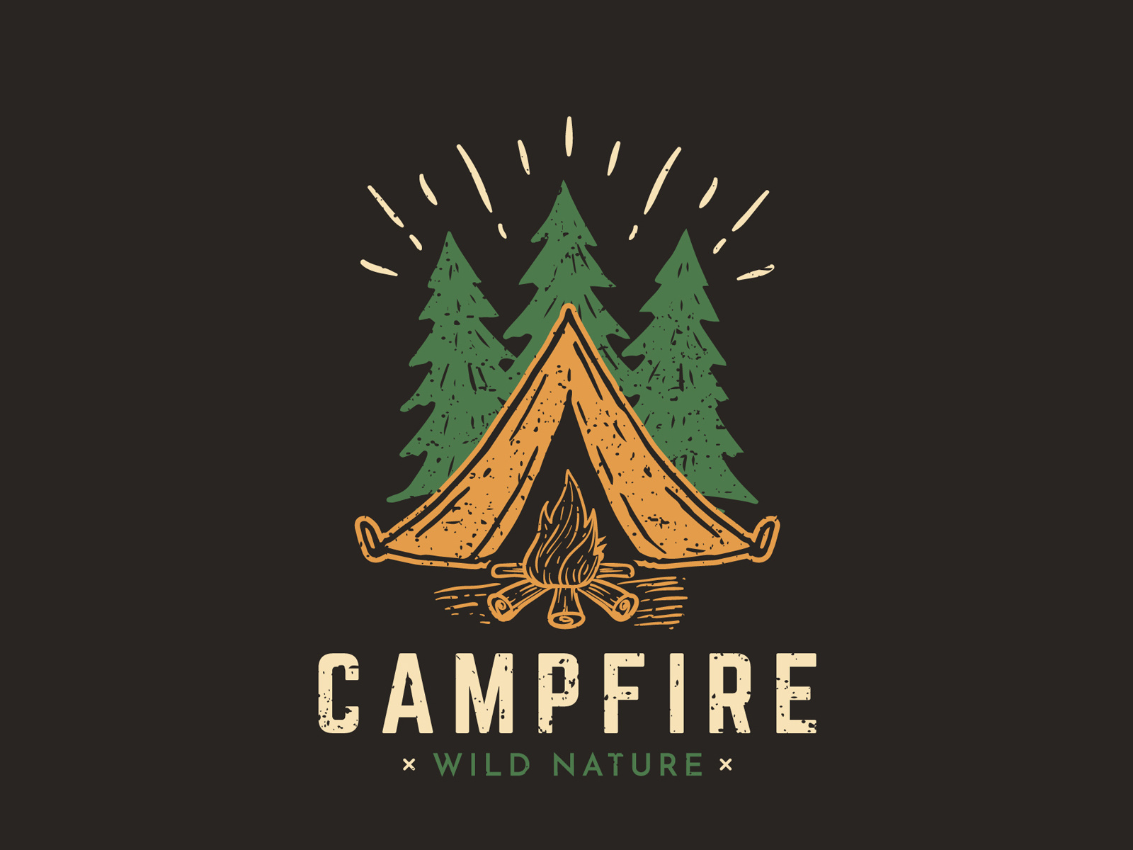 Campfire - An Illustration For Hiking And Campers By Ardian 