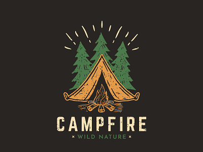 Campfire - An illustration for hiking and campers by Ardian | Logo ...