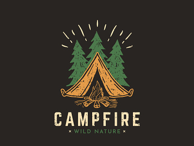 Campfire - An illustration for hiking and campers