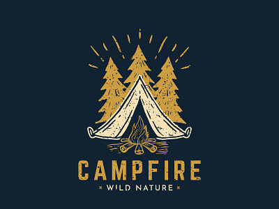 Campfire - An illustration for hiking and campers by Ardian | Logo ...