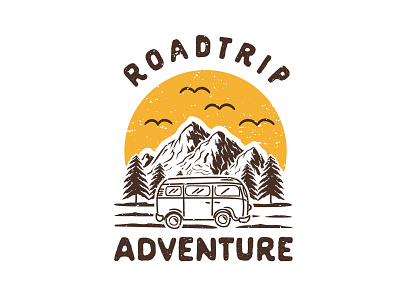 Roadtrip Adventure. adventure adventureillustration adventurelogo graphicdesign graphicdesigner illustration illustrationartist logo logodesign logoideas logomaker outdoor outdoors roadtrip tees teespring tshirt tshirtdesign tshirtdesigner vintagedesign