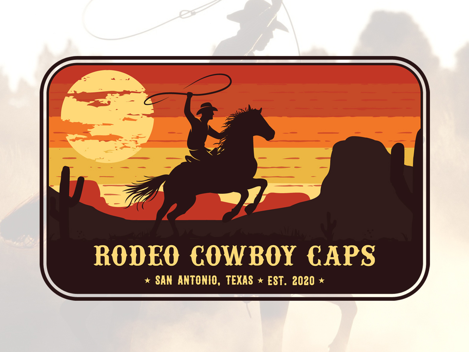 Rodeo Cowboy Caps Patch Design. By Ardian 