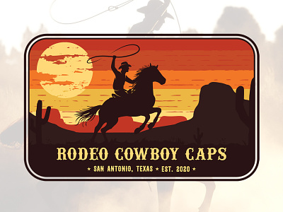Rodeo Cowboy Caps patch design. bohowestern cap capdesign cowboy cowboylogo graphicdesigner horse horselogo illustration illustrationartist logodesign logodesigner logomaker logos patch patches patchwork western westernwear