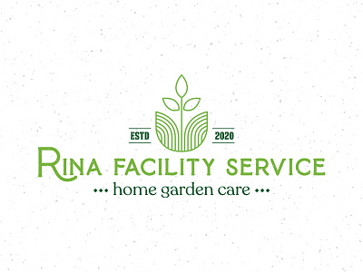 Rina facility service brand designer branding garden gardendesign gardening graphic designer logo design logo designer logo ideas logo maker logo type logos vintage vintage design