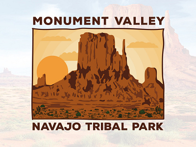 Illustration of Monument Valley