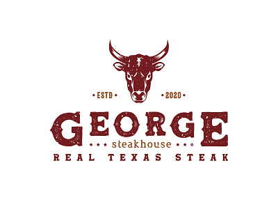 George steakhouse logo design proposal branding branding designer butcher butchery graphic designer logo concept logo designer logo ideas logo maker meat meat logo steak steak house steakhouse logo vintage logo