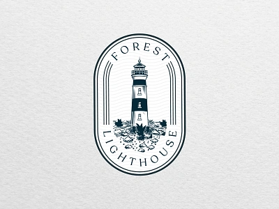 Forest Lighthouse badge design badge logo badgelogo branding branding designer graphic designer lighthouse lighthouse logo logo designer logo ideas logo maker logo type logos vintage design vintage logo