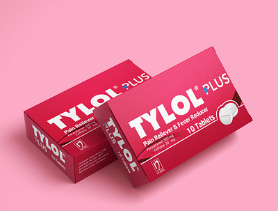 Tylol Plus - Pills Package Design brand identity branding design graphic design icon illustration logo print typography vector